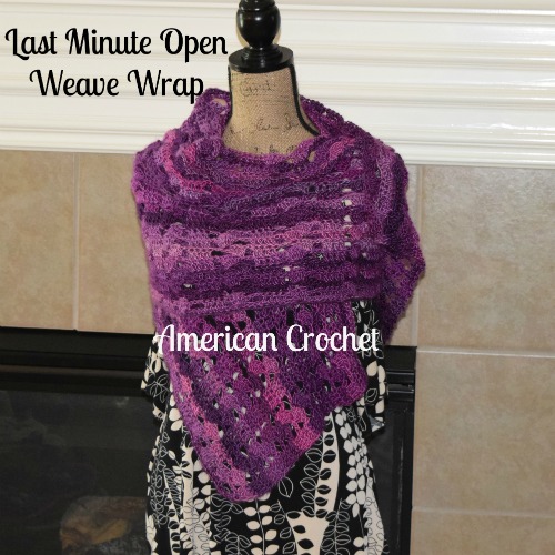 Open Weave Wrap | Free Crochet Pattern | American Crochet @americancrochet.com #freecrochetpattern