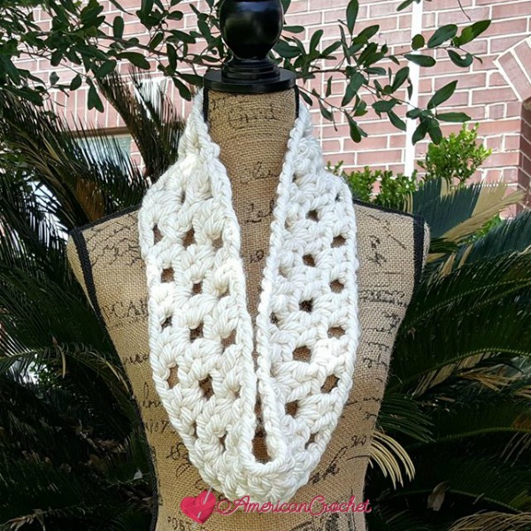 Open Grande Cowl | Crochet Pattern | American Crochet @americancrochet.com #crochetpattern