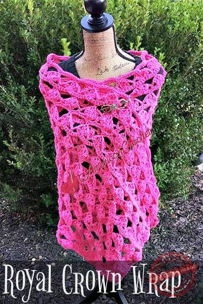 Royal Crown Wrap free crochet pattern
