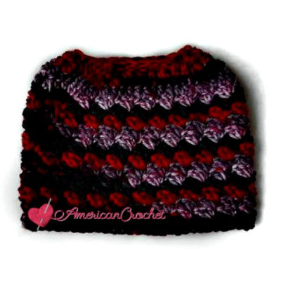 Easy Crochet Messy Bun Hat Pattern for Beginners