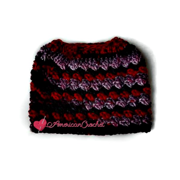 Everyday Kisses Messy Bun Hat free crochet patterns