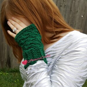 Thermal Fingerless Gloves | American Crochet @americancrochet.com #crochetpattern