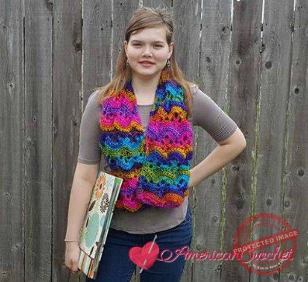 AC-Carnival Promenade Scarf free crochet pattern