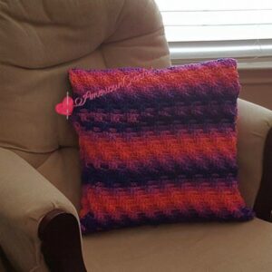 Rainbow Twist Pillow Cover | Crochet Pattern | American Crochet @americancrochet.com