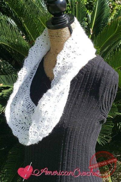 Shimmery Cloud Cowl free crochet pattern