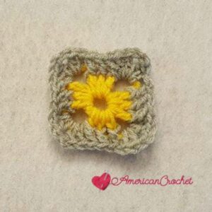 Rhapsody Flower Granny Square | Free Crochet Pattern | American Crochet @americancrochet.com #freecrochetpattern