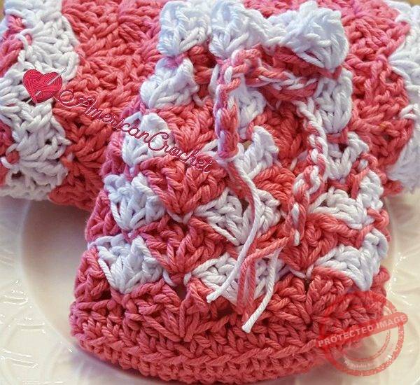 Strawberry Truffle Soap Cozy free crochet pattern