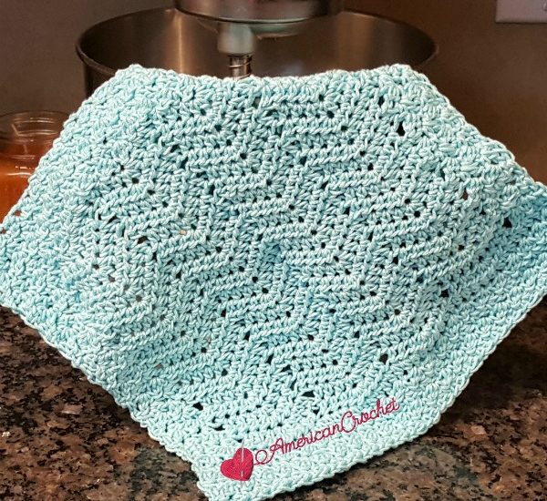 ZigZag Dishcloth free crochet pattern