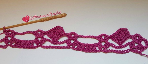 Diamond Bars Scarf | Free Crochet Pattern | American Crochet #freecrochetpattern