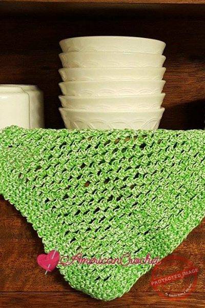 Double Moss Dishcloth free crochet pattern