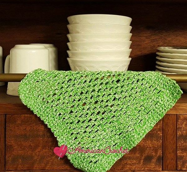 Double Moss Dishcloth free crochet pattern