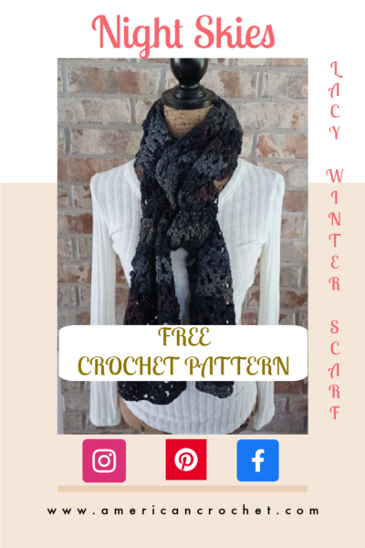 Night Skies Scarf | Crochet Pattern | American Crochet @americancrochet.com