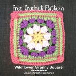 Wildflower Granny Square free crochet pattern