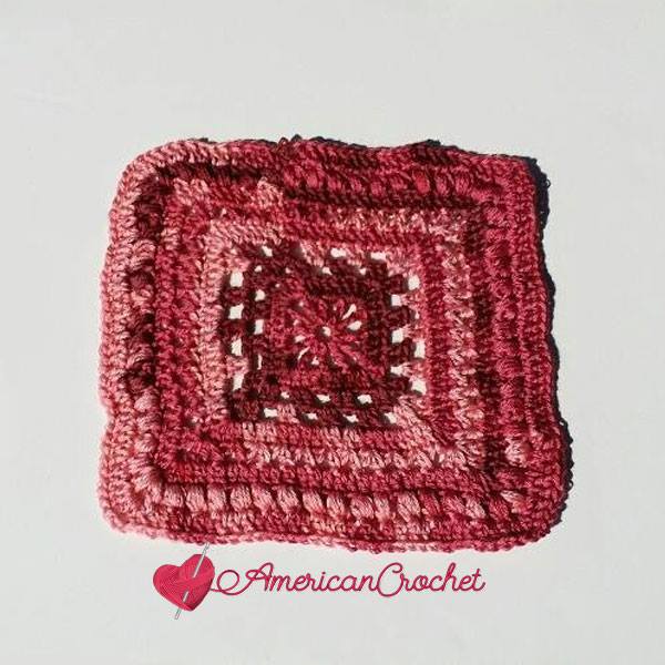 Rosewood Square | Free Crochet Pattern | American Crochet @americancrochet.com #freecrochetpattern #afghancrochetalong