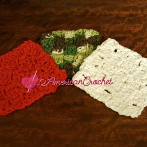 Cornered Coaster | Free Crochet Pattern | American Crochet @americancrochet.com #freecrochetpattern