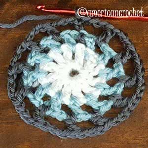 Audrey Circle in A Square | American Crochet @americancrochet.com 