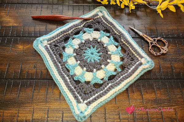 Tiffany Circle in A Square | Crochet Pattern | American Crochet @americancrochet