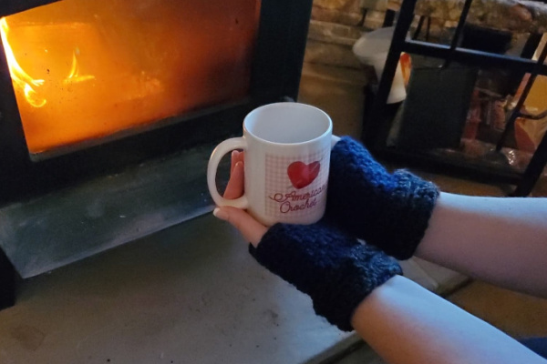 Blessed Fingerless Mitts | American Crochet @americancrochet.com