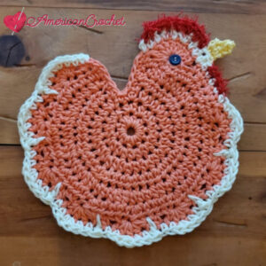 Anna Mae Chick Coaster | American Crochet @americancrochet.com #crochetpattern
