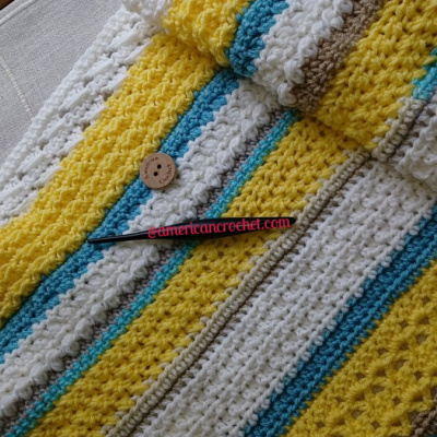 Happy Throw Two Part Eight | American Crochet @americancrochet