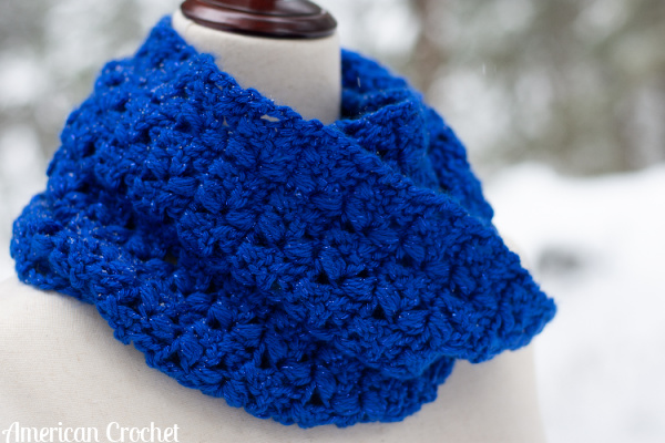 Royally Sapphire Cowl | Crochet Pattern | American Crochet @americancrochet.com