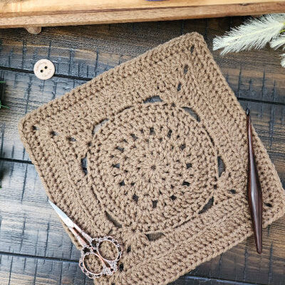 Pilot Square Crochet Pattern – Riverwood Square CAL Block #16